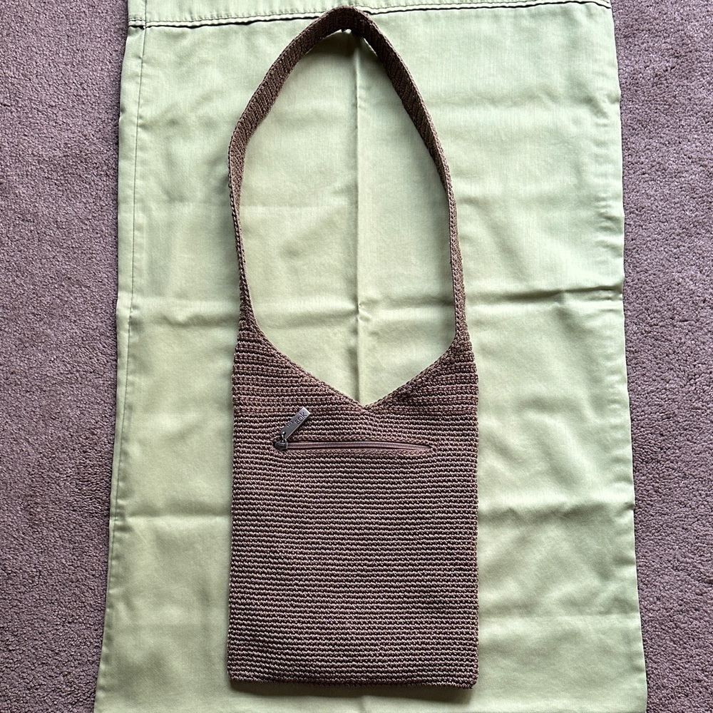 The Sak Brown Crochet Shoulder Bag
